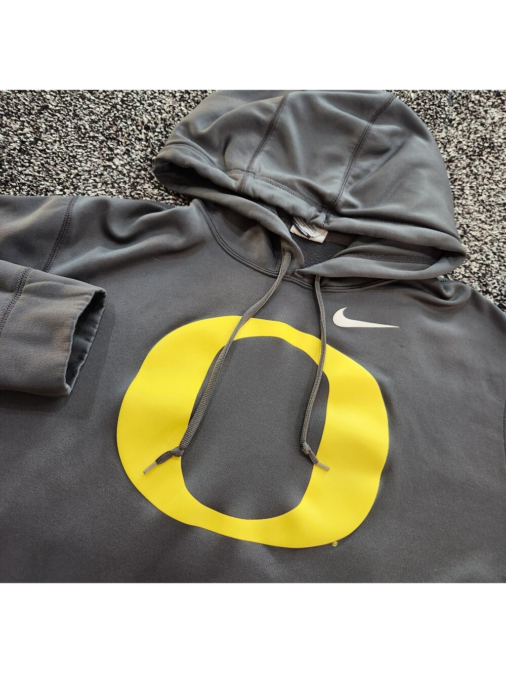 Nike Y2K Therma Fit Oregon Ducks Pullover Hoodie Hoody Grey Men's Size Large